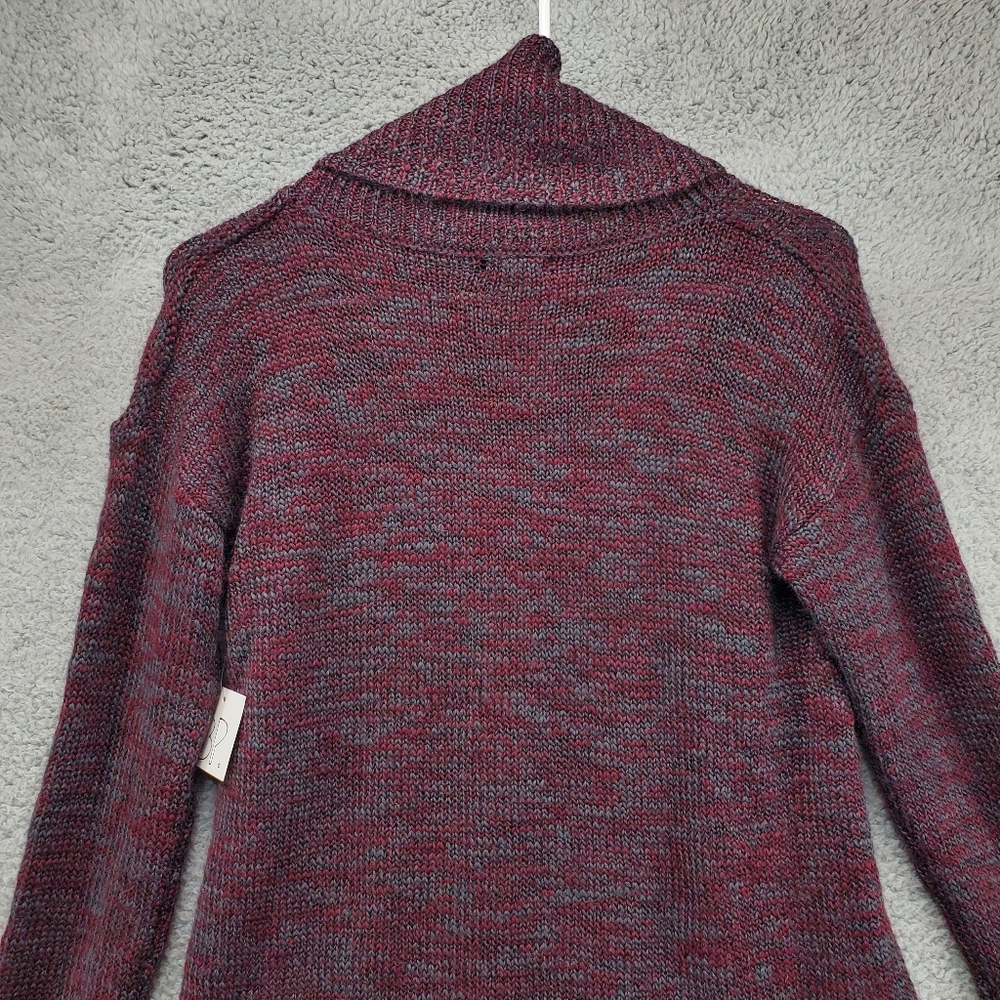 BP Knit Sweater Cowl Neck Womens XS Maroon Gray - Picture 11 of 13